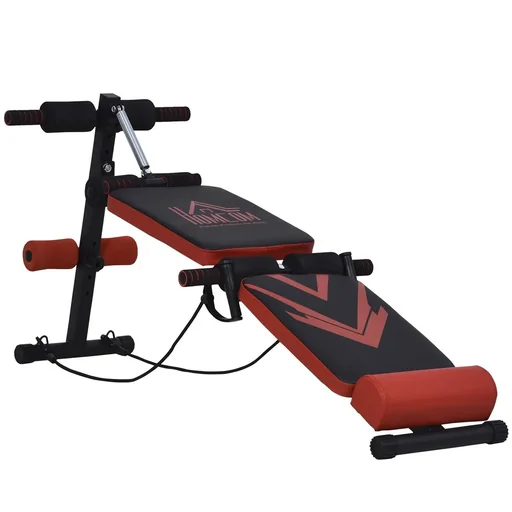 "Sit Up Bank Bauchtrainer mit Trainingsseile Trainingsbank Multifunktion Verstellbar&klappbar 120 kg Belastbarkeit Stahl image"