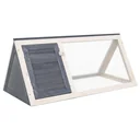 Kaninchenstall Holz grau