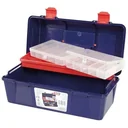 TAYG Werkzeugkasten - 356 x 184 x 163 mm - Mit Ablage und Sortierkasten