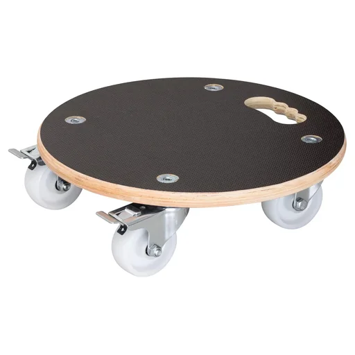 "Multi Roller MR 1107, Ø 38 x 11 cm, harte Rollen Ø 75 mm, Rollenlager, 2 Bremsen, Platte FSC®, Tragkraft 300 kg image"