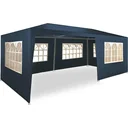Partyzelt Riminimet Seitenwände und Rundbogenfenster - blau - 3x6m