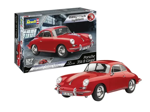 "Einfacher Modellbausatz Porsche 356 B Coup" (easy-click) im Maßstab 1/16 - 127 Einzelteile image"