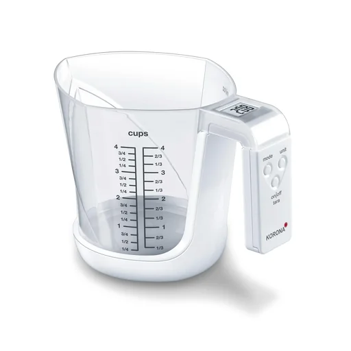 Digital Messbecher-Waage Mia, bis 3 kg, Weiß, abnehmbarer Messbecher