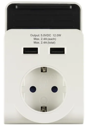 "REVSteckdose mit 2-fach USB-Ladegerät und Ladeschale image"
