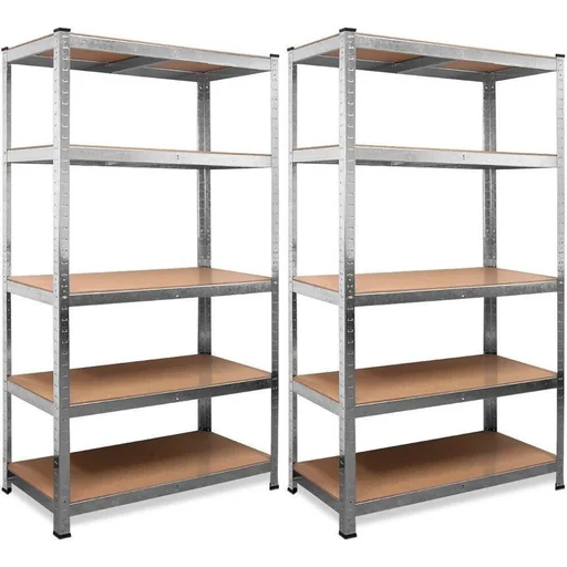 "2 Regale mit 5 Böden - 175x75x30 cm - 350 kg image"