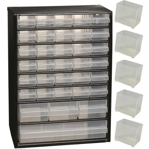 "Schubladenblock mit 34 Schubladen - 42x30,6x15cm MET Loose Loading Tray A9-1 - Kunststoff image"