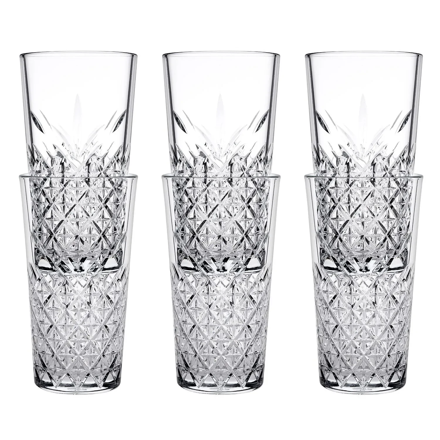 Longdrinkgläser, Trinkgläser (6 Stück, 470ml) Timeless - Zeitlose Eleganz & Stap