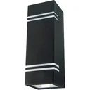 VT-7662 Wandleuchte für Außen Auf/Ab - GU10 - Edelstahl - Schwarz - IP44