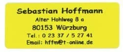 "Adress Etiketten mit gelben Hintergrund, selbstklebend, 1000 Stück image"