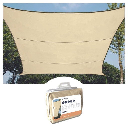 "Wasserdurchlässiges Sonnensegel - quadratisch - 3,6 x 3,6 m - champagner image"