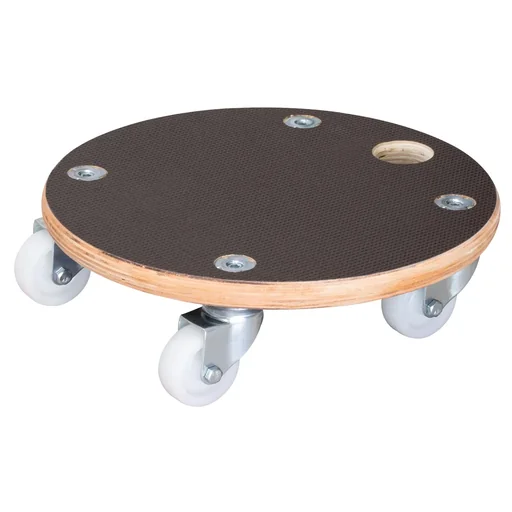 "Multi Roller MR 1351, Ø 29 x 8,5 cm, harte Rollen Ø 50 mm, Gleitlager, Multiplex Platte FSC®, Tragkraft 200 kg image"