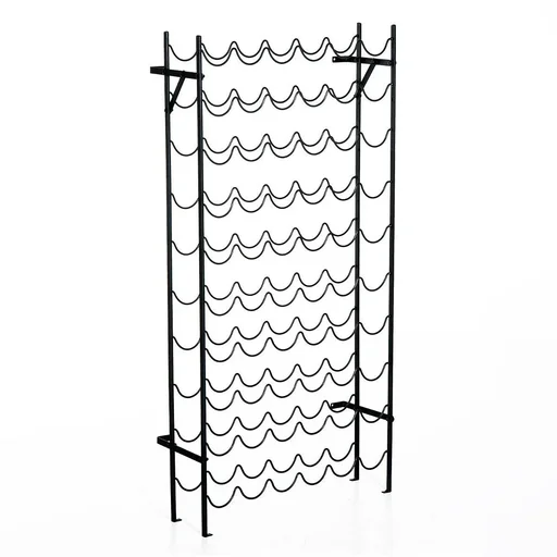 "Weinregal Flaschenregal für 60 Flaschen Metall Schwarz image"