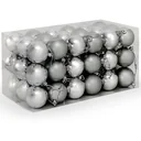 Weihnachtskugeln - Christbaumschmuck - silber 54 Stk.