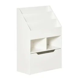 Kinderregal mit Schublade Standregal Bücherregal Dekoregal mit Fächer Weiß 60 x 