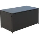 Polyrattan Auflagenbox Gartenbox Metall Braun