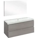 Concept Badezimmermöbel met spiegel 100cm - gris/Weiss