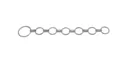 Flachgliederhalsband mit 7 Ringen
