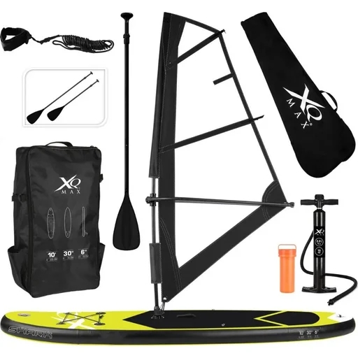 "Special Edition Windsurf/Sup Board Set MIT Tragetasche - 13-teilig - Gelb/Schwarz - bis zu 150 kg - 305 cm - Aufblasbar image"