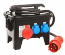 Baustellenstromverteiler M4 Anschluss CEE 400V, 32A, 3 Steckdosen 230V, 2+1 CEE-Steckdosen 400V