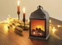 LED Laterne mit flackerndem Flammenlicht