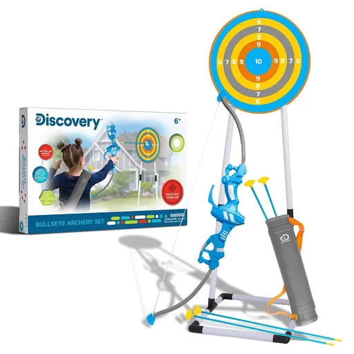 "Discovery Kids Bullseye Bogenschießset mit LED-Licht zum Zielen - enthält 4 Pfeile und 1 Bogen - Köcher mit Riemen image"