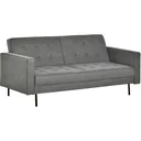 Schlafsofa 3-Sitzer Schlafcouch Stoffsofa Sofa mit Schlaffunktion Bettsofa mit Bettkasten verstellbarer Winkel Vintage E