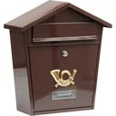 Briefkasten Braun mit 2 Schlüsseln - 380x320x105 mm