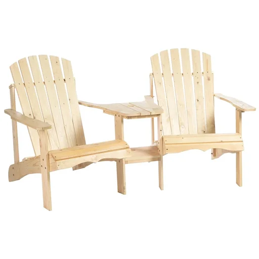 Adirondack Gartenstuhl mit Tisch und Schirmloch