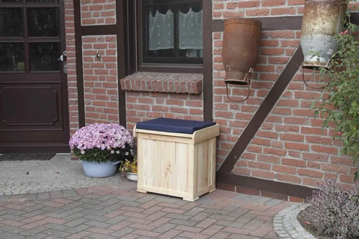 "Kissenbox "Patrick" mit blauer Auflage image"