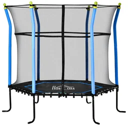 5,3FT Trampolin für Kinder Gartentrampolin mit Sicherheitsnetz Randabdeckung Gum