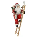 Weihnachtsmann auf der Treppe - Stehend - 65cm - Rot