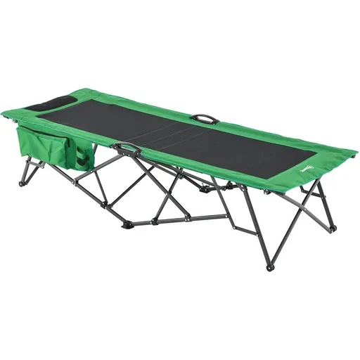 "Campingbett mit seitlicher Tasche grün, schwarz image"