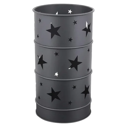 "Feuerstelle Premium Feuertopf mit Sternen 36x36x65 cm Schwarz image"