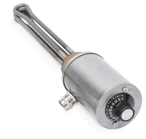 "Einschraubheizkörper G1 1/2, Messing / V4A, Regler 0-95°C, 12.0kW ET 910mm image"