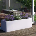 Pflanzgefäß Polyrattan-Look anthrazit 60x25x46cm