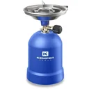 Gaskocher mit Windschutz 1200 Watt Blau