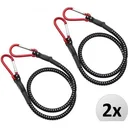 Schnellverschlussbinder mit Karabiner 80cm x 10 mm - 2er Set - 80Cm
