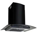 Wandhaube 756 m³/h 60 cm Edelstahl schwarz
