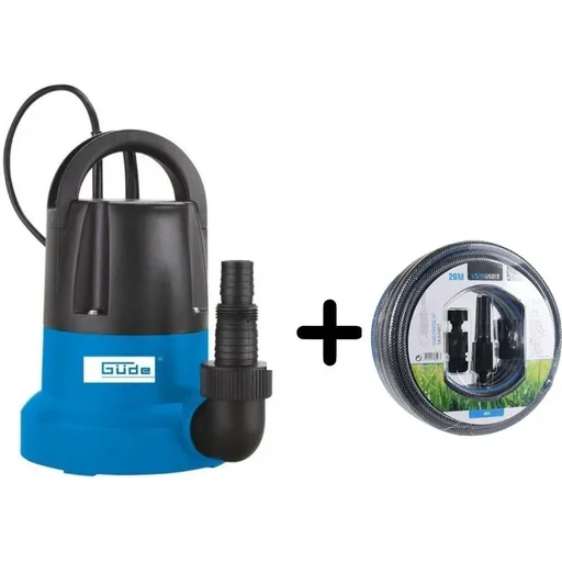 "Flachsaugpumpe GFS401S 400W + Gartenschlauch 20m und Düsensatz image"