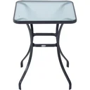 Gartentisch Bistrotisch Hartglas Metall 68,5x68,5cm Schwarz
