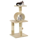 Sisal-Kratzbaum für Katzen 65 cm beige