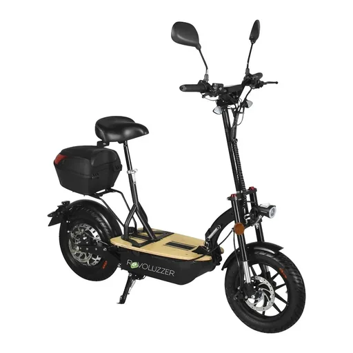 "E-Roller "Revoluzzer" Safety 45 km/h inklusive Blinkanlage und Gepäck-Case schwarz image"