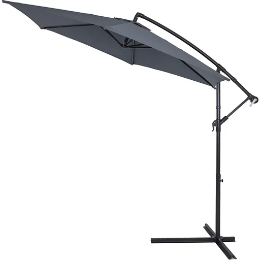 "Sonnenschirm Aluminium Ø 300cm anthrazit mit UV-Schutz 40+ image"