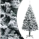Weihnachtsbaum mit Schneeflocken 240 cm PVC grün