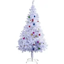 Weihnachtsbaum Christbaum mit Ständer 150cm Weiß inkl. Dekor