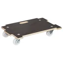 Transporthilfe MM 1383, 59 x 39 x 11 cm, harte Rollen Ø 75 mm, Rollenlager, Platte Maxigrip FSC®, Tragkraft 250 kg
