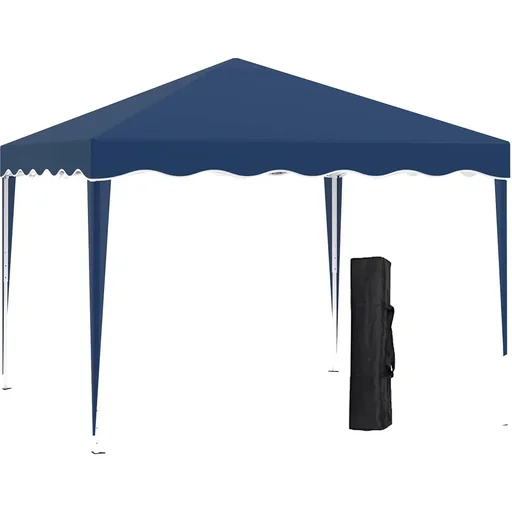 "Partyzelt Pavillon höhenverstellbar blau 2,95 x 2,95 x 2,60 m image"