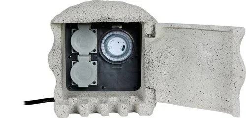 "Energieverteiler PIEDRA 2fachTimer grau, für den Innen- und Außenbereich image"