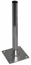 Standfuß Stahl 60 cm, 48 mm Rohr, Platte 19 x 19 cm