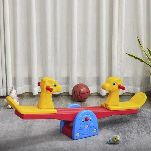 "Kinder Gartenwippe Wippe mit Hirschform Kinderwippe Karussellwippe für 1-4 Jahre Kinder Kunststoff mehrfarbig 150 x 32 x image"
